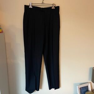 Armani Men's Black Pinstriped Dress Pants